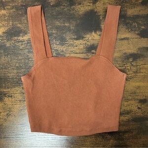 Abercrombie & Fitch Women’s Brown Soft Rib Crop Tank Top Size S
